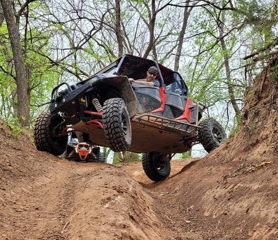 Kendell Gaston off roading at RRMC in his Polaris RZR 900 4